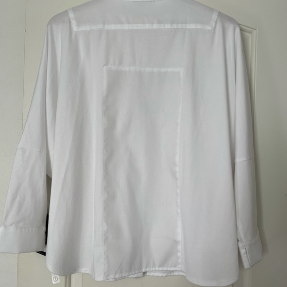 CALYPSO POPLIN JERSEY BUTTON DOWN SHIRT - Picture 2 of 4